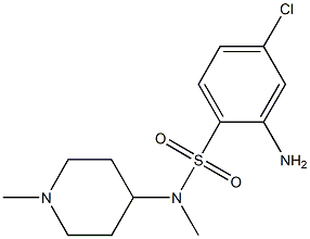 2-amino-4-chloro-N-methyl-N-(1-methylpiperidin-4-yl)benzene-1-sulfonamide Struktur