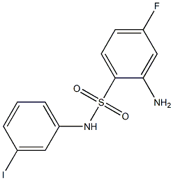 2-amino-4-fluoro-N-(3-iodophenyl)benzene-1-sulfonamide Struktur