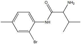 2-amino-N-(2-bromo-4-methylphenyl)-3-methylbutanamide Struktur