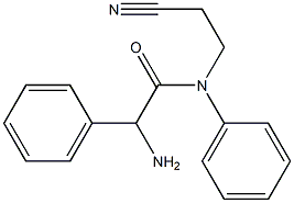 2-amino-N-(2-cyanoethyl)-N,2-diphenylacetamide Struktur