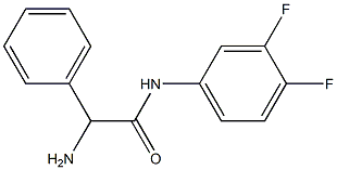 2-amino-N-(3,4-difluorophenyl)-2-phenylacetamide Struktur