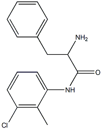 2-amino-N-(3-chloro-2-methylphenyl)-3-phenylpropanamide Struktur