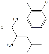 2-amino-N-(3-chloro-2-methylphenyl)-4-methylpentanamide Struktur