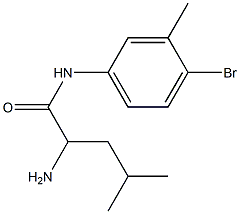 2-amino-N-(4-bromo-3-methylphenyl)-4-methylpentanamide Struktur