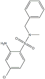 2-amino-N-benzyl-4-chloro-N-methylbenzene-1-sulfonamide Struktur