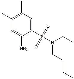 2-amino-N-butyl-N-ethyl-4,5-dimethylbenzene-1-sulfonamide Struktur