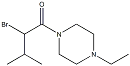 2-bromo-1-(4-ethylpiperazin-1-yl)-3-methylbutan-1-one Struktur