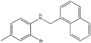 2-bromo-4-methyl-N-(naphthalen-1-ylmethyl)aniline Struktur