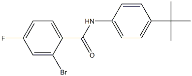 2-bromo-N-(4-tert-butylphenyl)-4-fluorobenzamide Struktur