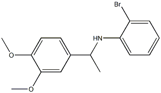 2-bromo-N-[1-(3,4-dimethoxyphenyl)ethyl]aniline Struktur