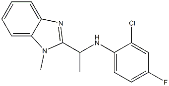 2-chloro-4-fluoro-N-[1-(1-methyl-1H-1,3-benzodiazol-2-yl)ethyl]aniline Struktur