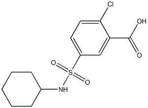 2-chloro-5-(cyclohexylsulfamoyl)benzoic acid Struktur