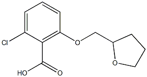 2-chloro-6-(oxolan-2-ylmethoxy)benzoic acid Struktur