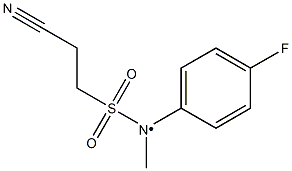 2-cyano-N-(4-fluorophenyl)-N-methylethane-1-sulfonamido Struktur