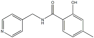 2-hydroxy-4-methyl-N-(pyridin-4-ylmethyl)benzamide Struktur