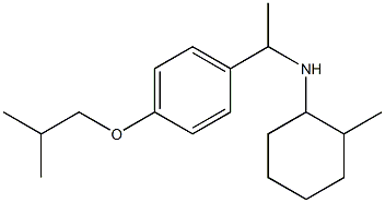 2-methyl-N-{1-[4-(2-methylpropoxy)phenyl]ethyl}cyclohexan-1-amine Struktur