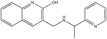 3-({[1-(pyridin-2-yl)ethyl]amino}methyl)quinolin-2-ol Struktur