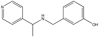 3-({[1-(pyridin-4-yl)ethyl]amino}methyl)phenol Struktur