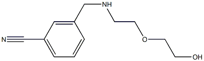 3-({[2-(2-hydroxyethoxy)ethyl]amino}methyl)benzonitrile Struktur