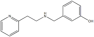 3-({[2-(pyridin-2-yl)ethyl]amino}methyl)phenol Struktur