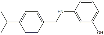 3-({[4-(propan-2-yl)phenyl]methyl}amino)phenol Struktur