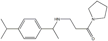 3-({1-[4-(propan-2-yl)phenyl]ethyl}amino)-1-(pyrrolidin-1-yl)propan-1-one Struktur