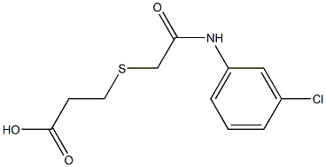 3-({2-[(3-chlorophenyl)amino]-2-oxoethyl}thio)propanoic acid Struktur