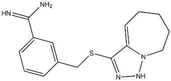 3-({5H,6H,7H,8H,9H-[1,2,4]triazolo[3,4-a]azepin-3-ylsulfanyl}methyl)benzene-1-carboximidamide Struktur