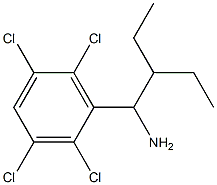 3-(1-amino-2-ethylbutyl)-1,2,4,5-tetrachlorobenzene Struktur