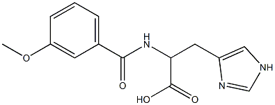 3-(1H-imidazol-4-yl)-2-[(3-methoxybenzoyl)amino]propanoic acid Struktur