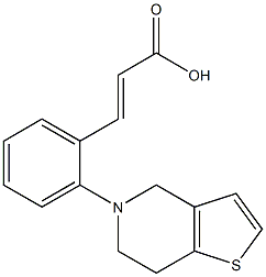 3-(2-{4H,5H,6H,7H-thieno[3,2-c]pyridin-5-yl}phenyl)prop-2-enoic acid Struktur