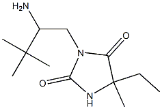 3-(2-amino-3,3-dimethylbutyl)-5-ethyl-5-methylimidazolidine-2,4-dione Struktur