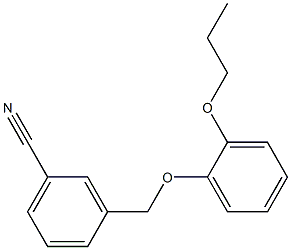 3-(2-propoxyphenoxymethyl)benzonitrile Struktur