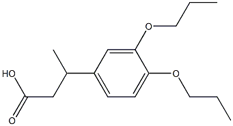 3-(3,4-dipropoxyphenyl)butanoic acid Struktur