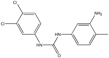 3-(3-amino-4-methylphenyl)-1-(3,4-dichlorophenyl)urea Struktur