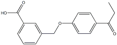 3-(4-propanoylphenoxymethyl)benzoic acid Struktur