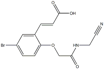 3-(5-bromo-2-{[(cyanomethyl)carbamoyl]methoxy}phenyl)prop-2-enoic acid Struktur