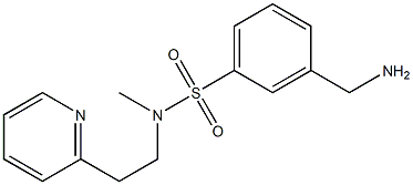 3-(aminomethyl)-N-methyl-N-[2-(pyridin-2-yl)ethyl]benzene-1-sulfonamide Struktur