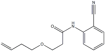 3-(but-3-en-1-yloxy)-N-(2-cyanophenyl)propanamide Struktur