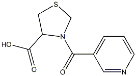 3-(pyridin-3-ylcarbonyl)-1,3-thiazolidine-4-carboxylic acid Struktur