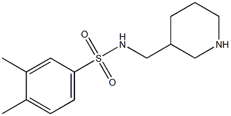 3,4-dimethyl-N-(piperidin-3-ylmethyl)benzene-1-sulfonamide Struktur