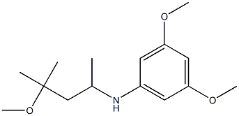 3,5-dimethoxy-N-(4-methoxy-4-methylpentan-2-yl)aniline Struktur