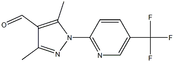 3,5-dimethyl-1-[5-(trifluoromethyl)pyridin-2-yl]-1H-pyrazole-4-carbaldehyde Struktur