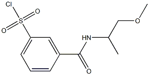 3-[(1-methoxypropan-2-yl)carbamoyl]benzene-1-sulfonyl chloride Struktur