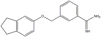 3-[(2,3-dihydro-1H-inden-5-yloxy)methyl]benzene-1-carboximidamide Struktur