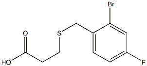 3-[(2-bromo-4-fluorobenzyl)thio]propanoic acid Struktur