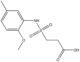 3-[(2-methoxy-5-methylphenyl)sulfamoyl]propanoic acid Struktur