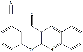 3-[(3-formylquinolin-2-yl)oxy]benzonitrile Struktur