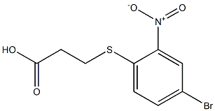 3-[(4-bromo-2-nitrophenyl)thio]propanoic acid Struktur