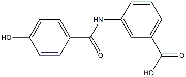 3-[(4-hydroxybenzene)amido]benzoic acid Struktur